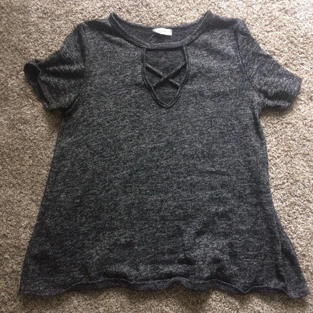 Cross front tunic